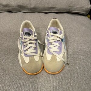 Women's White and Purple Sneakers